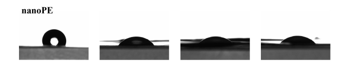 图2--1 午夜福利试看处理前后纳米多孔聚乙烯薄膜表面亲水性的变化